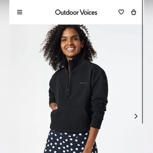 Outdoor Voices Cropped Quarter Zip- Like New